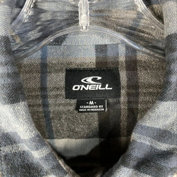 O'Neill Flannel Shirt Men's Medium Standard Fit Plaid 100% Cotton Adults M - Picture 7 of 9